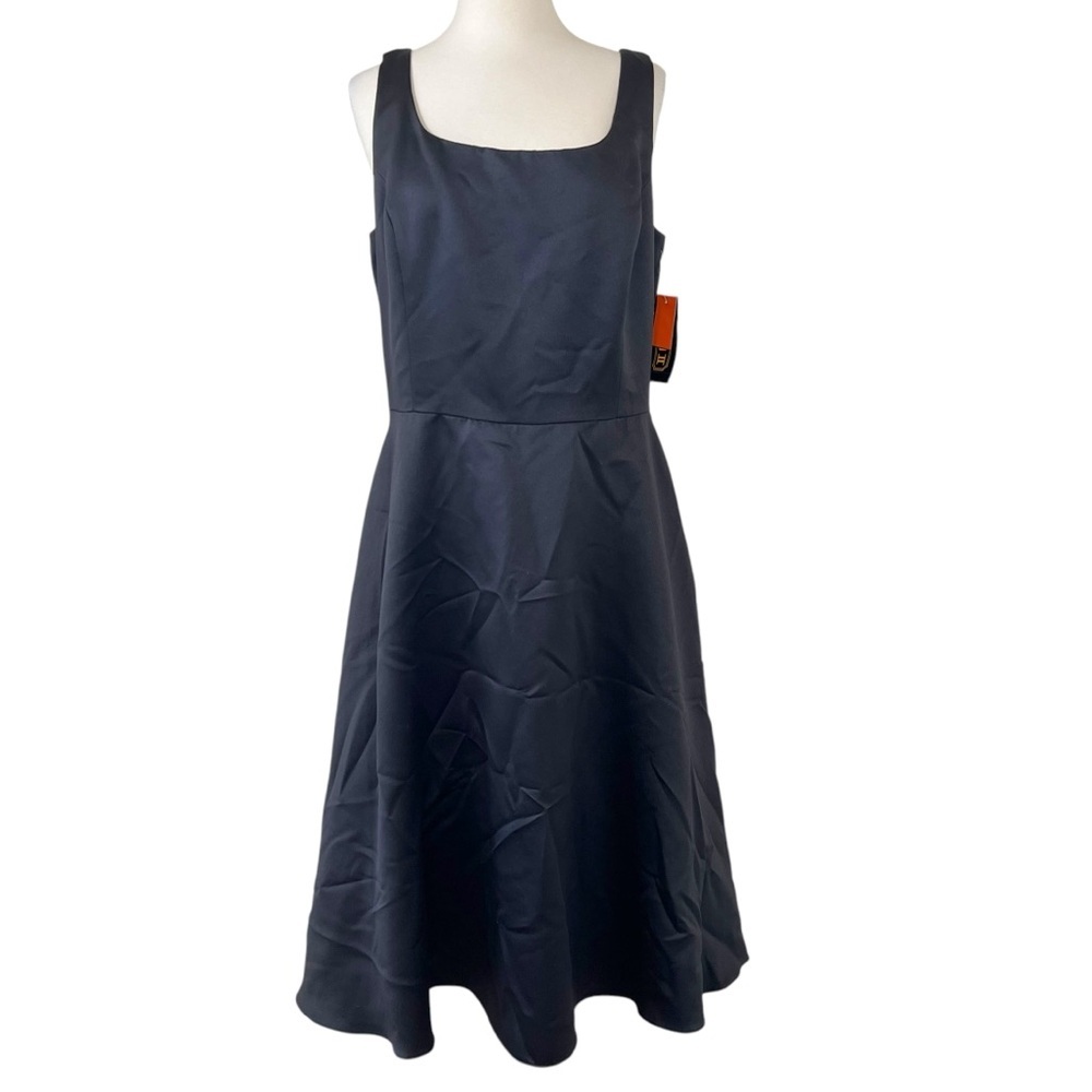 Vintage Virgo II Black Sleeveless Rockabilly Style Swing Dress